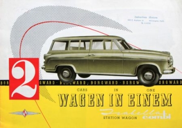 Borgward Isabella Combi Modelprogram 1958 "2 Wagen in einem" Carbrochure (6931)